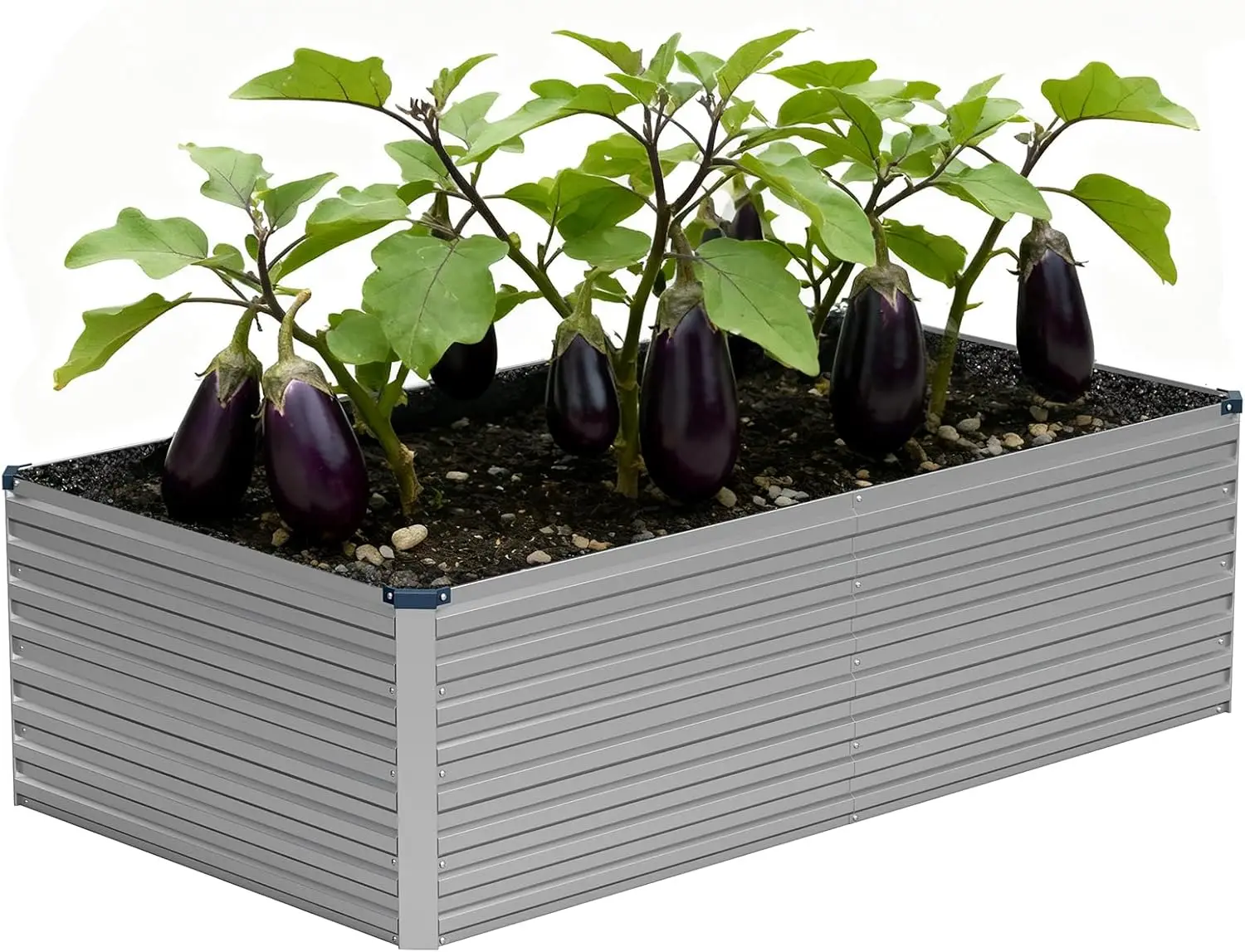Raised Garden Bed & Planter Box, Galvanized Metal, 6x3x2FT Silver
Raised Garden Bed & Planter Box, Galvanized Metal, 6x3x2FT Silver