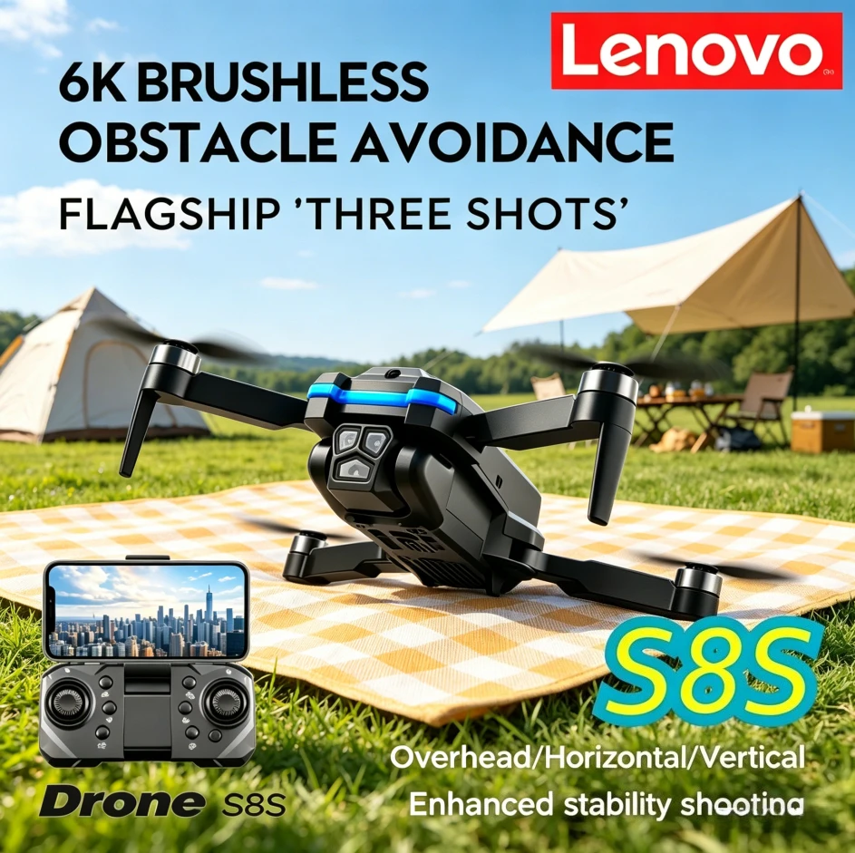 Lenovo S8S Foldable Drone Triple Camera Brushless Motor Obstacle Avoidance Optical Flow Positioning WiFi FPV HD RC Quadcopter
Lenovo S8S Foldable Drone Triple Camera Brushless Motor Obstacle Avoidance Optical Flow Positioning WiFi FPV HD RC Quadcopter