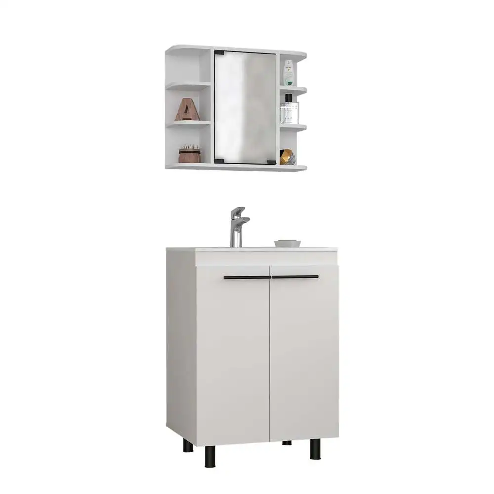 White 2 Piece Bathroom Set bathroom vanity cabinet with sink
White 2 Piece Bathroom Set bathroom vanity cabinet with sink