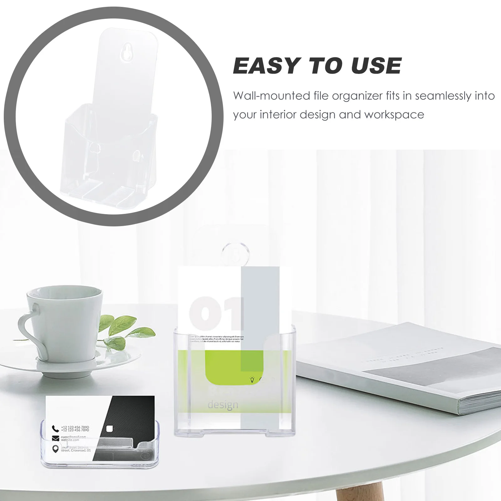 Transparent Wall-Mounted File Holder Plastic Book Stand A6 Size Document Organizer Brochure Holder Magazine Display Rack Office
Transparent Wall-Mounted File Holder Plastic Book Stand A6 Size Document Organizer Brochure Holder Magazine Display Rack Office