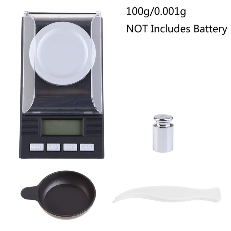Digital Milligram Scale 100g/ 0.001g Portable Jewelry Scale LCD Backlit Tare Micro Scale for Powder Gold
Digital Milligram Scale 100g/ 0.001g Portable Jewelry Scale LCD Backlit Tare Micro Scale for Powder Gold