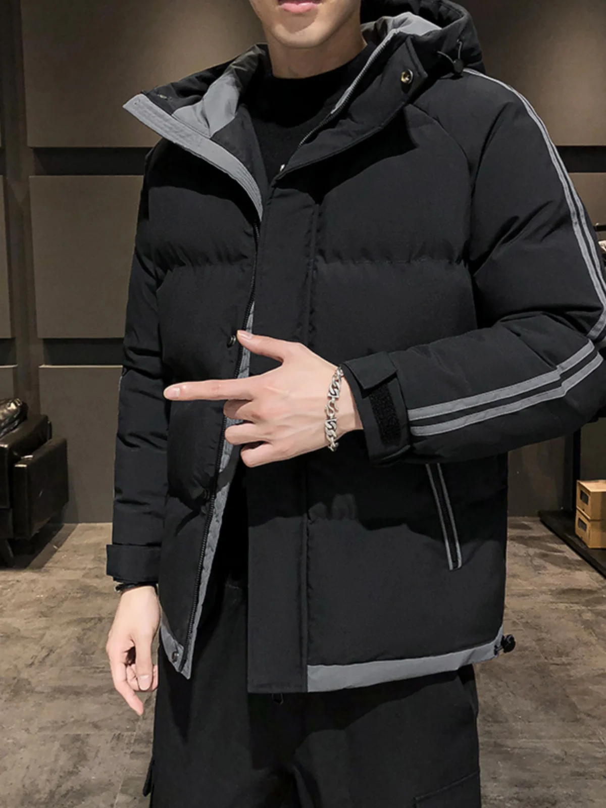 Winter Thiened Men's Cotton Jaet Hooded Casual Faion Warm Outerwear Loose Fit Daily Wear Polyester Inner Zipper ...
Winter Thiened Men's Cotton Jaet Hooded Casual Faion Warm Outerwear Loose Fit Daily Wear Polyester Inner Zipper ...