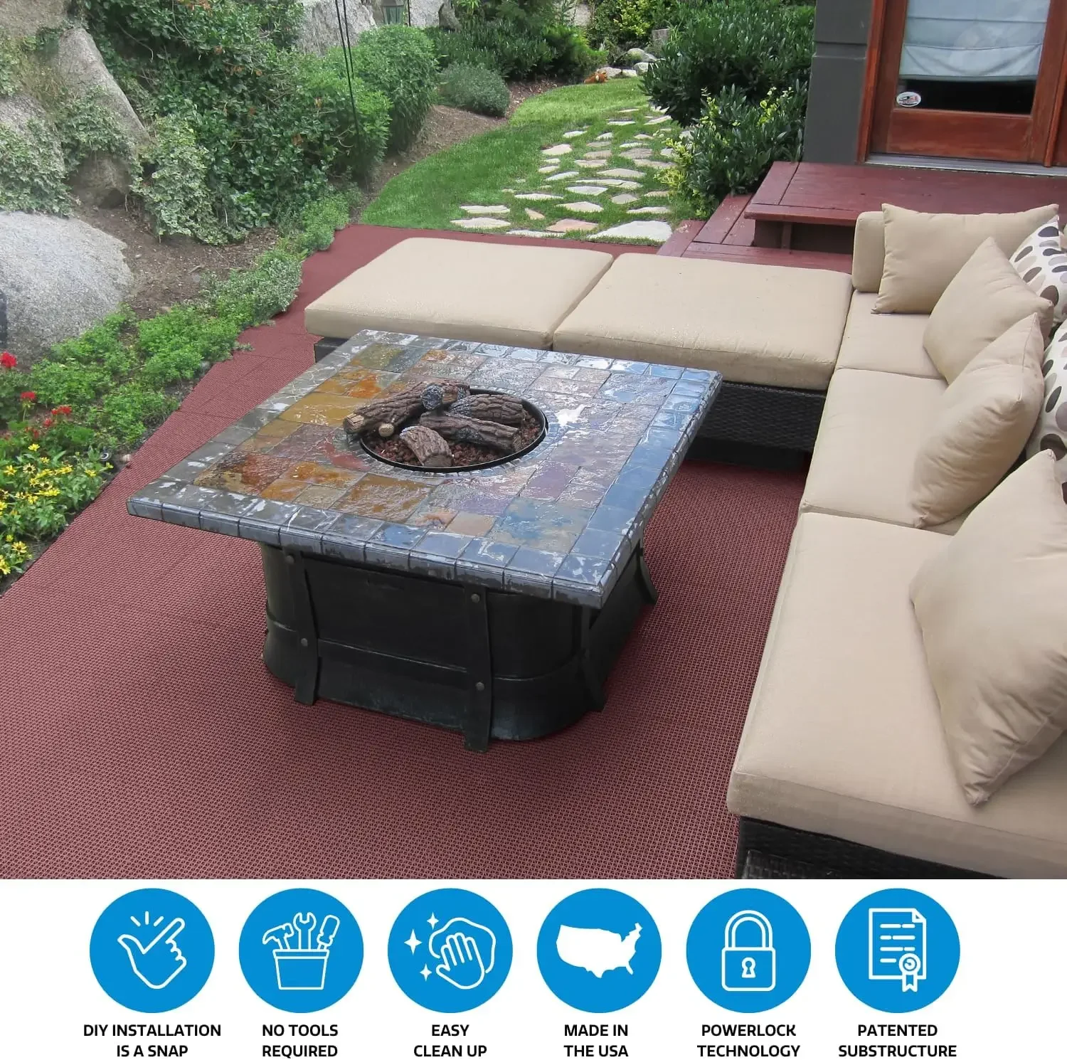 Outdoor Modular Deck Tiles, Interlocking, Slip-Resistant, Self-Draining, Durable Plastic Flooring, UV & Water Resistant
Outdoor Modular Deck Tiles, Interlocking, Slip-Resistant, Self-Draining, Durable Plastic Flooring, UV & Water Resistant