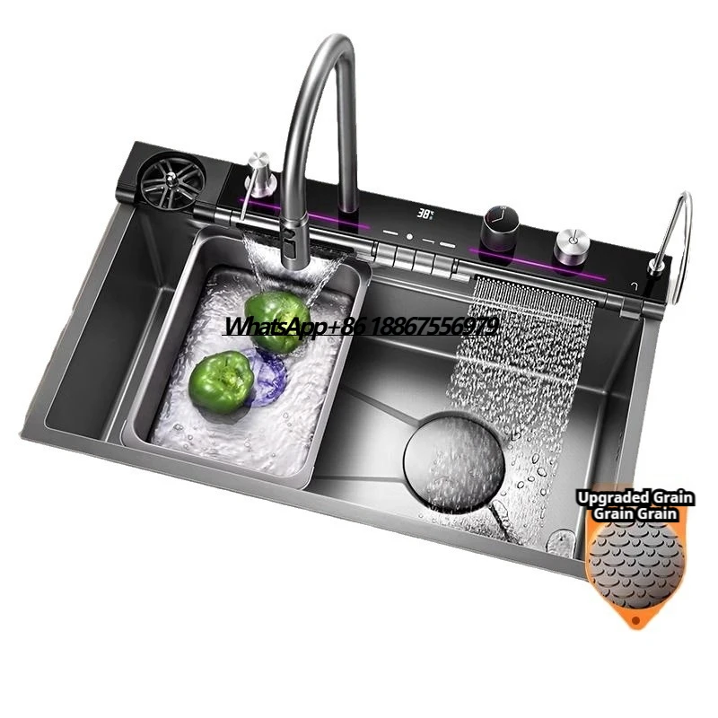 Whale Shark Double Waterfall Adjustable Water Modern Intelligent Multifunctional Kitchen Sink
Whale Shark Double Waterfall Adjustable Water Modern Intelligent Multifunctional Kitchen Sink
