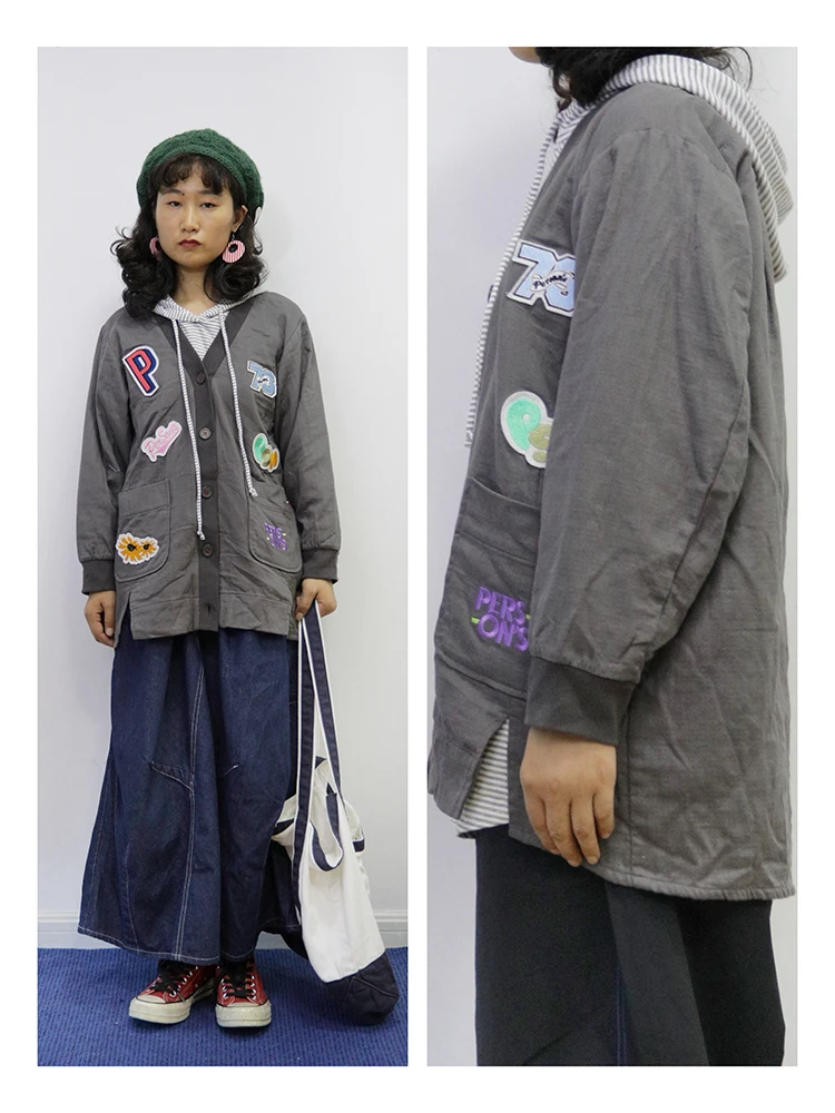 Прохладный и милый лоскутный открытый кардиган, дэт, футболка, рабочая одежда дяди, верхняя одежда для женщин, хлопок, 00% осень 2024 г.
Прохладный и милый лоскутный открытый кардиган, дэт, футболка, рабочая одежда дяди, верхняя одежда для женщин, хлопок, 00% осень 2024 г.