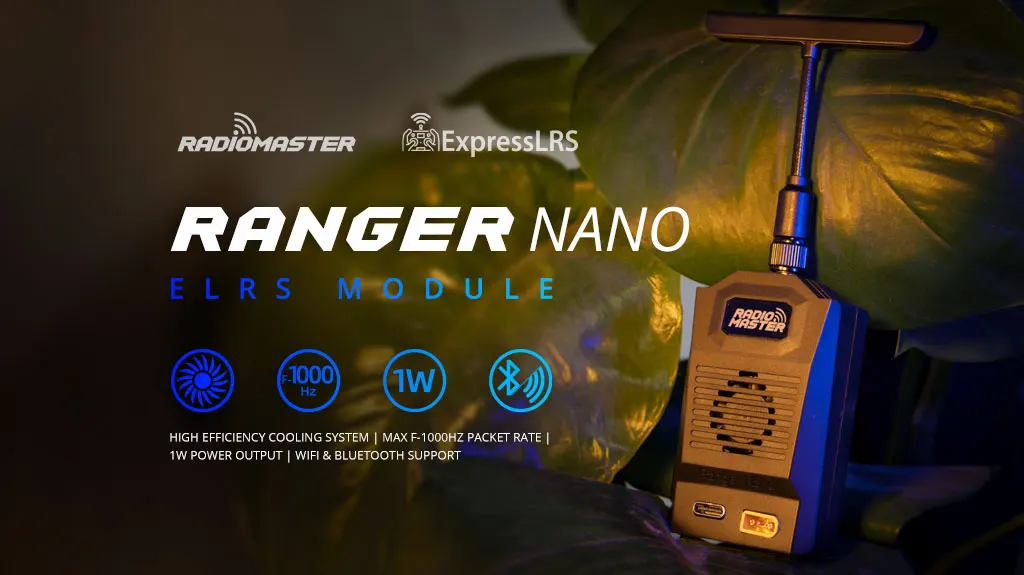 Модуль RadioMaster Ranger Nano 2.4GHz ELRS с T-антенной | Подходит для RadioMaster Zorro и Nano Bays | Поддерживает Bluetooth и Wi-Fi
Модуль RadioMaster Ranger Nano 2.4GHz ELRS с T-антенной | Подходит для RadioMaster Zorro и Nano Bays | Поддерживает Bluetooth и Wi-Fi