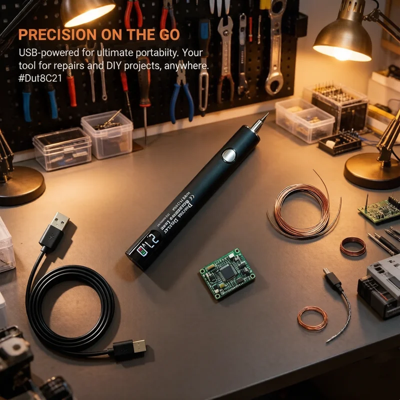 USB-паяльник-ручка, эргономичный портативный дизайн, регулируемое напряжение, набор для пайки для обслуживания бытовой электроники
USB-паяльник-ручка, эргономичный портативный дизайн, регулируемое напряжение, набор для пайки для обслуживания бытовой электроники