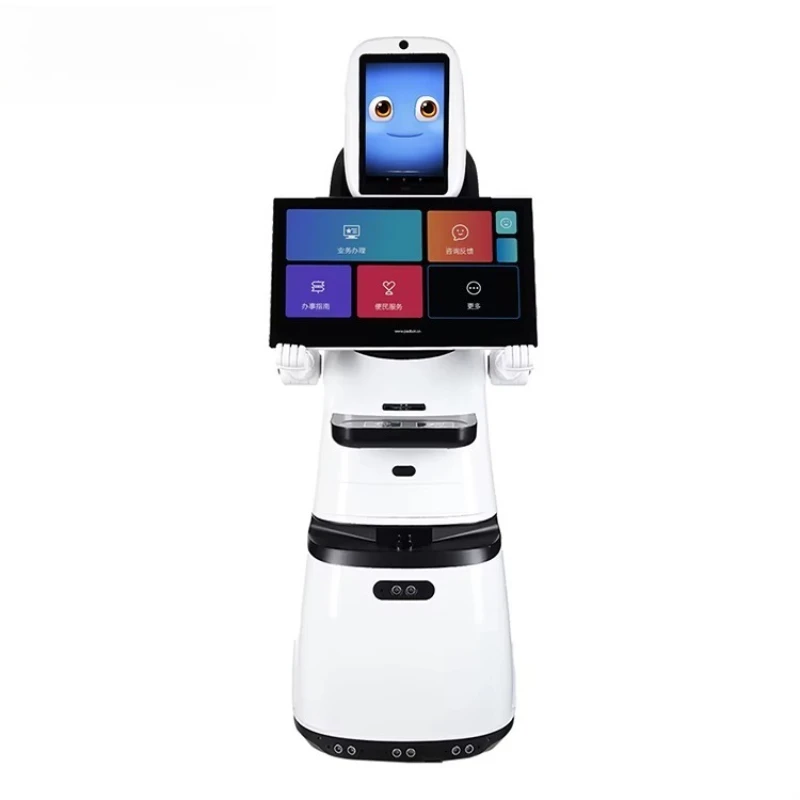 Dual Screen Commercial Reception Robot Best AI Humanoid Welcome Robot for Showroom Guided Tours
Dual Screen Commercial Reception Robot Best AI Humanoid Welcome Robot for Showroom Guided Tours