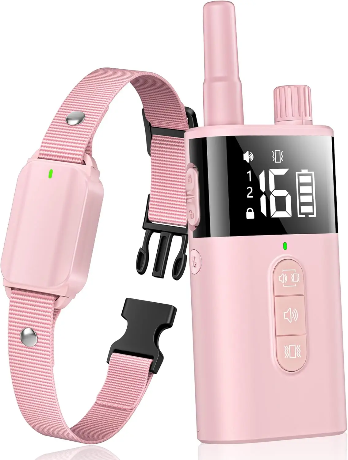 Safe Dog Training Collar with Remote, Vibration & Beep Only, Waterproof Rechargeable for Dogs 10-120 lbs (Pink)
Safe Dog Training Collar with Remote, Vibration & Beep Only, Waterproof Rechargeable for Dogs 10-120 lbs (Pink)