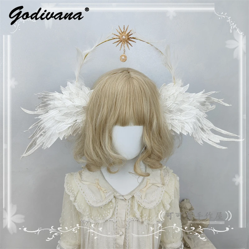 Original Handmade Lolita Angel Wings Feather Headband KC Womens Cos Black and White Big Wings Photo Catwalk Photography Hairband
Original Handmade Lolita Angel Wings Feather Headband KC Womens Cos Black and White Big Wings Photo Catwalk Photography Hairband