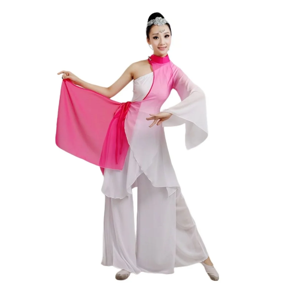 Adult & Kids Chinese Classical Dance Costume Gradient Chiffon Top + Pants Set for Performance & Practice
Adult & Kids Chinese Classical Dance Costume Gradient Chiffon Top + Pants Set for Performance & Practice