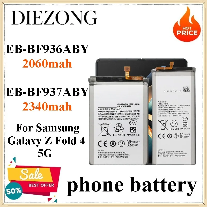 Brand New EB-BF936ABY 2060mah EB-BF937ABY 2340mah Battery for Samsung Galaxy Z Fold 4 5G Mobile Phone Batteries
Brand New EB-BF936ABY 2060mah EB-BF937ABY 2340mah Battery for Samsung Galaxy Z Fold 4 5G Mobile Phone Batteries