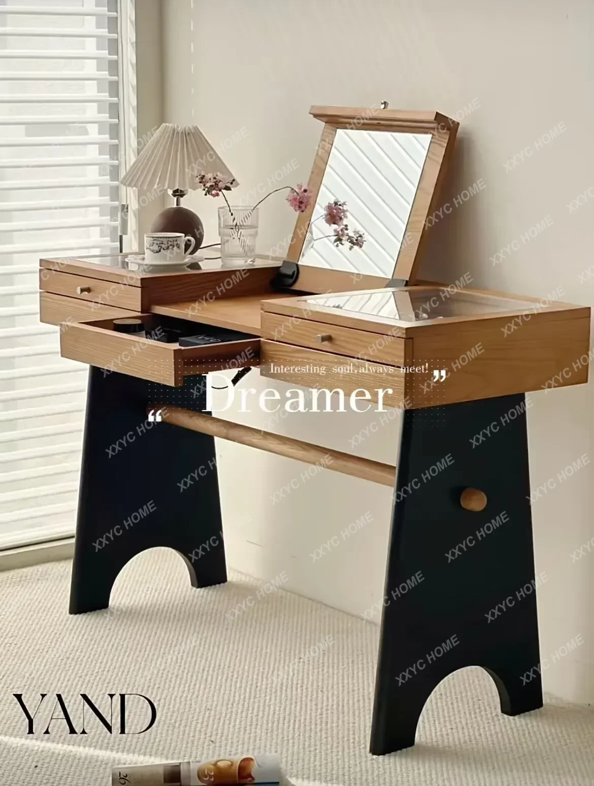 L Glass Vanity Table Wood Mirror Organizer Large House Unique Bedroom Dressers Makeup Space Saving Furniture
L Glass Vanity Table Wood Mirror Organizer Large House Unique Bedroom Dressers Makeup Space Saving Furniture