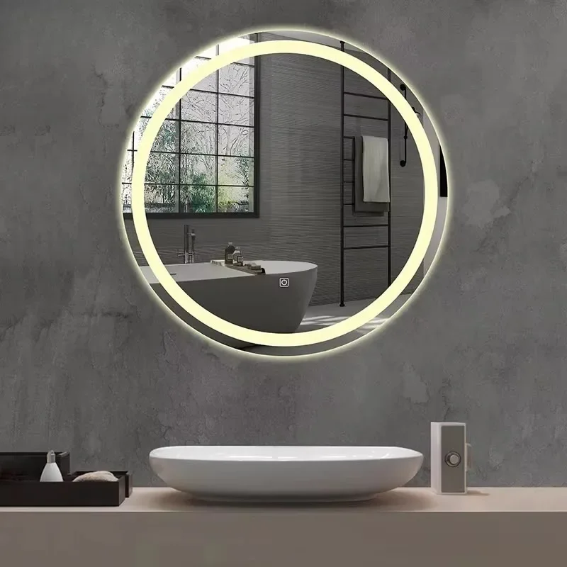 60cm Contemporary Bathroom Mirror with Light Adjustable Color Temperature Round Smart Led Mirror
60cm Contemporary Bathroom Mirror with Light Adjustable Color Temperature Round Smart Led Mirror