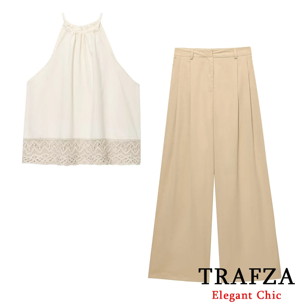 、TRAFZA Summer Vacation Pant Set Women's Crochet Hem Halted Top Or Pant 2025 Spring Summer Fashion Elegant Casual Lady Set
、TRAFZA Summer Vacation Pant Set Women's Crochet Hem Halted Top Or Pant 2025 Spring Summer Fashion Elegant Casual Lady Set