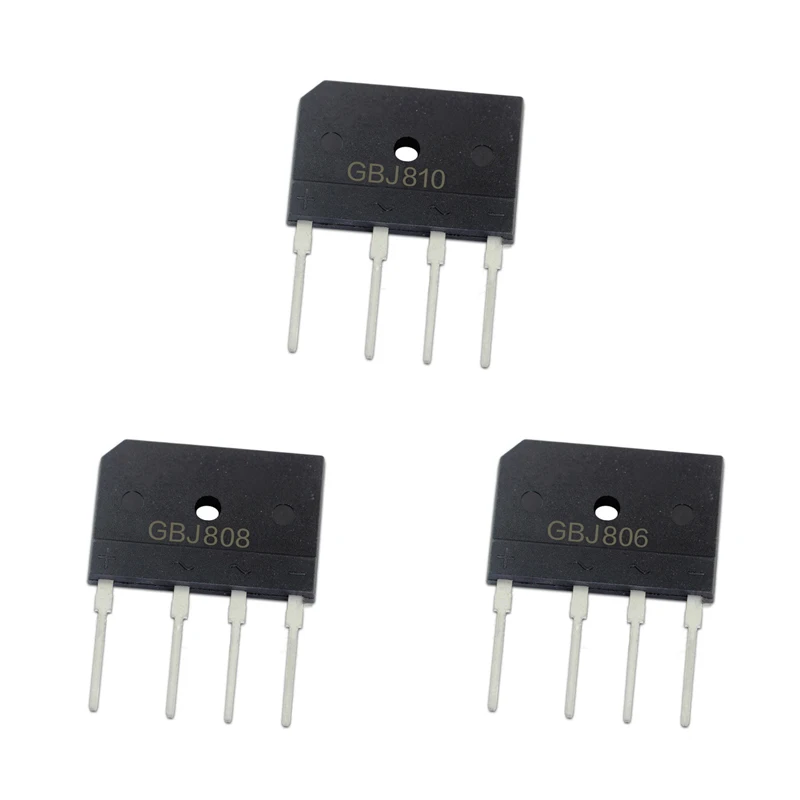 5~500Pcs GBJ810 GBJ808 GBJ806 Bridge Rectifier 8A 1000V/800V/600V GBJ8M/8K/8J Bridge Stack Can Cut GBJ Footprint Flat Bridge
5~500Pcs GBJ810 GBJ808 GBJ806 Bridge Rectifier 8A 1000V/800V/600V GBJ8M/8K/8J Bridge Stack Can Cut GBJ Footprint Flat Bridge