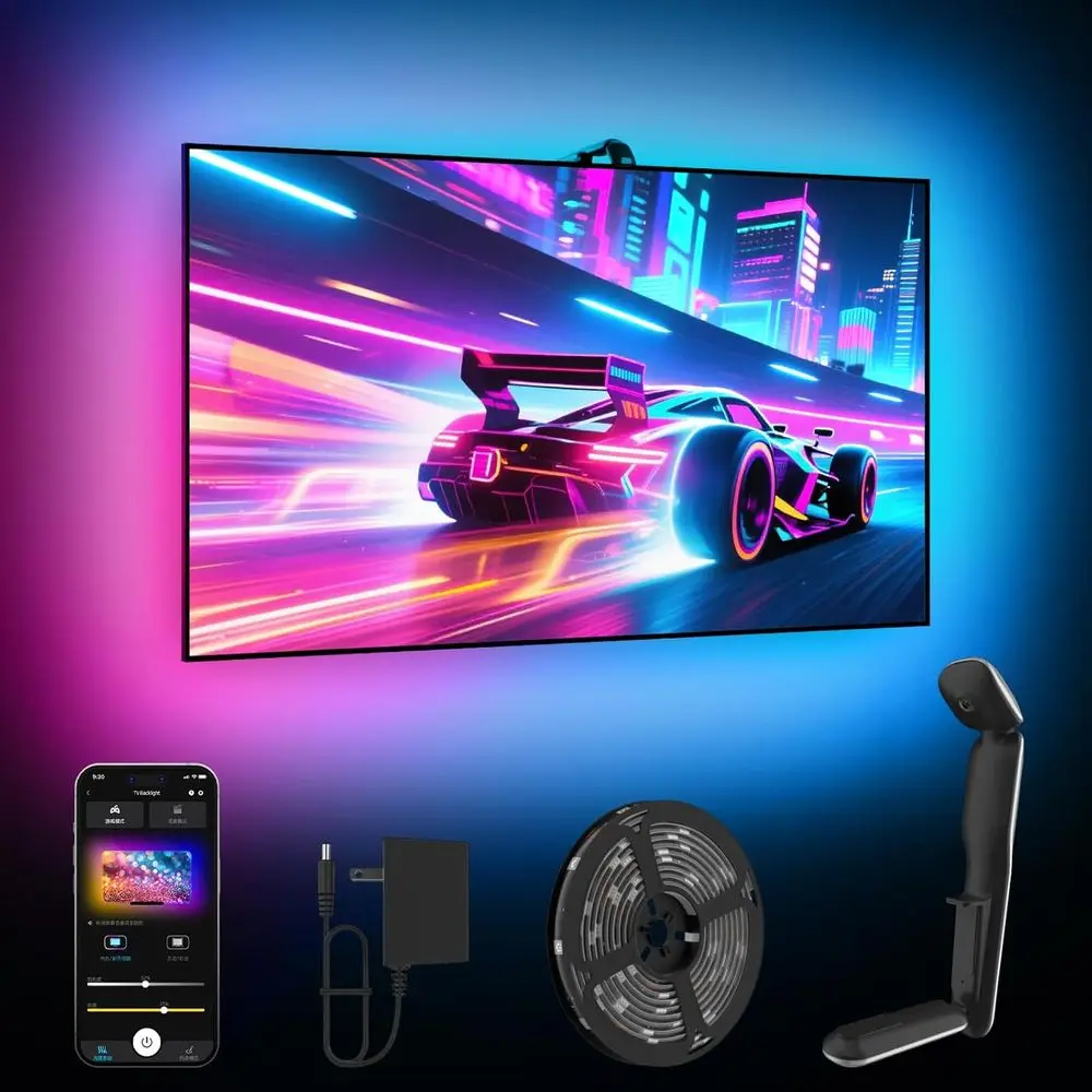 Smart RGB LED Strip Lights with Music Sync, 20.34T Color Changing for TV and Room Ambiance
Smart RGB LED Strip Lights with Music Sync, 20.34T Color Changing for TV and Room Ambiance