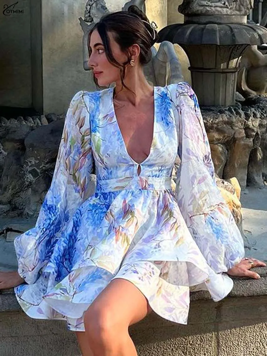 Oymimi Fashion White Print Womens Dresses Elegant Deep V-Neck Long Sleeve High Waist Dresses Casual Pleated Mini Dress Female
Oymimi Fashion White Print Womens Dresses Elegant Deep V-Neck Long Sleeve High Waist Dresses Casual Pleated Mini Dress Female