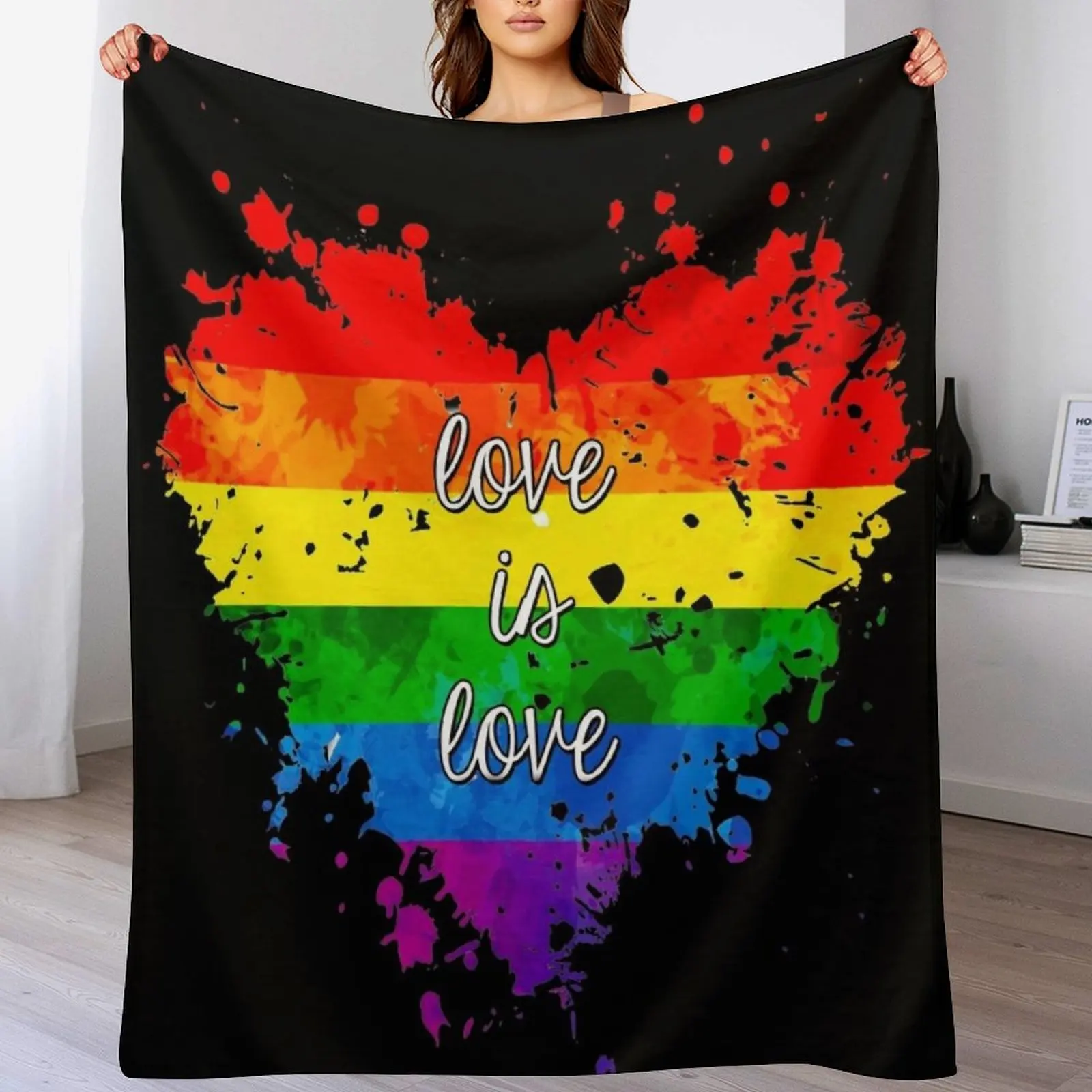 Love is love Throw Blanket Wrinkle Resistant Lightweight Blanket
Love is love Throw Blanket Wrinkle Resistant Lightweight Blanket