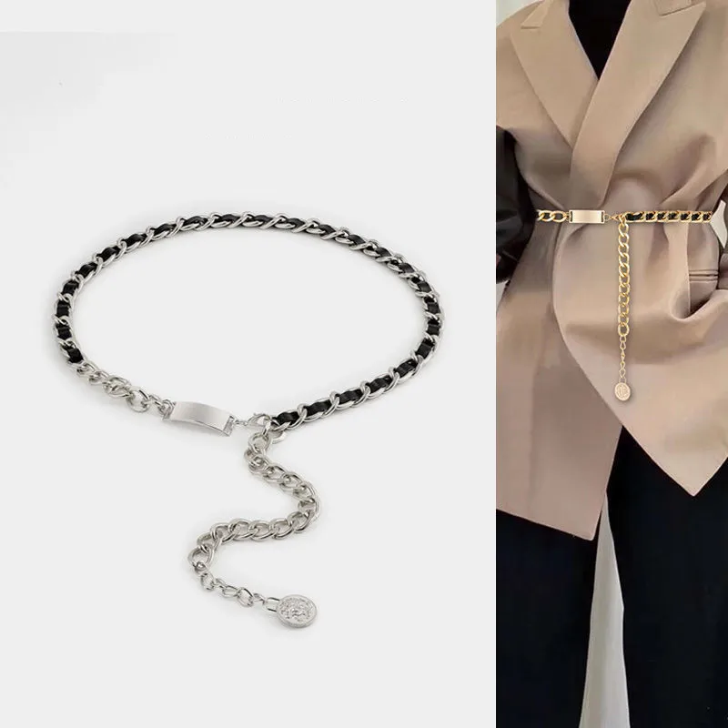 Fashion Metal Chain Women Belt Dress Jeans Cool Girls Lady Waistband Hip-hop Style Accessories Gold Silver Weaving Waist Chain
Fashion Metal Chain Women Belt Dress Jeans Cool Girls Lady Waistband Hip-hop Style Accessories Gold Silver Weaving Waist Chain