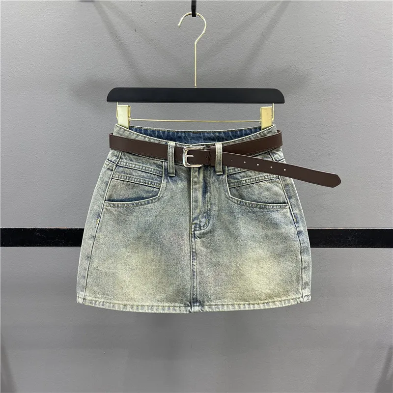 Retro High Waist Denim Skirt Women's Slimming A-Line Half Body Skirt Spring Summer New Style Trendy Girl Short Skirt
Retro High Waist Denim Skirt Women's Slimming A-Line Half Body Skirt Spring Summer New Style Trendy Girl Short Skirt