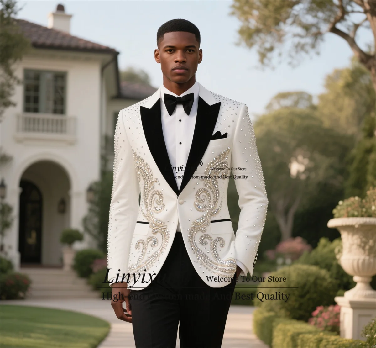 Роскошные мужские костюмы с орнаментом и стразами, свадебные смокинги по индивидуальному заказу, комплекты из 2 предметов, мужские пиджаки для жениха, формальные облегающие Ropa hombre
Роскошные мужские костюмы с орнаментом и стразами, свадебные смокинги по индивидуальному заказу, комплекты из 2 предметов, мужские пиджаки для жениха, формальные облегающие Ropa hombre