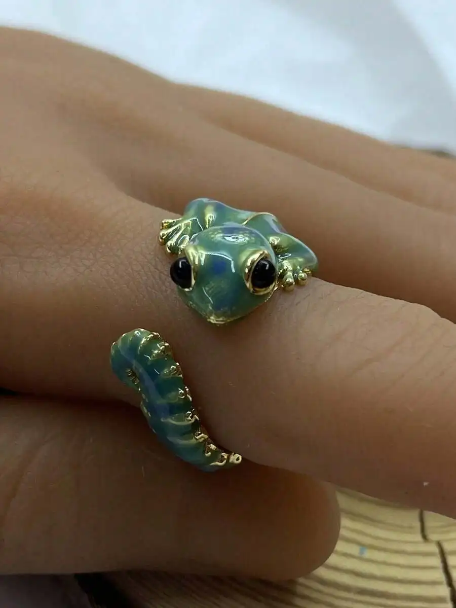 3D Frog Animal Adjustable Open Ring Punk Style For Daily Wear Party Gift
3D Frog Animal Adjustable Open Ring Punk Style For Daily Wear Party Gift