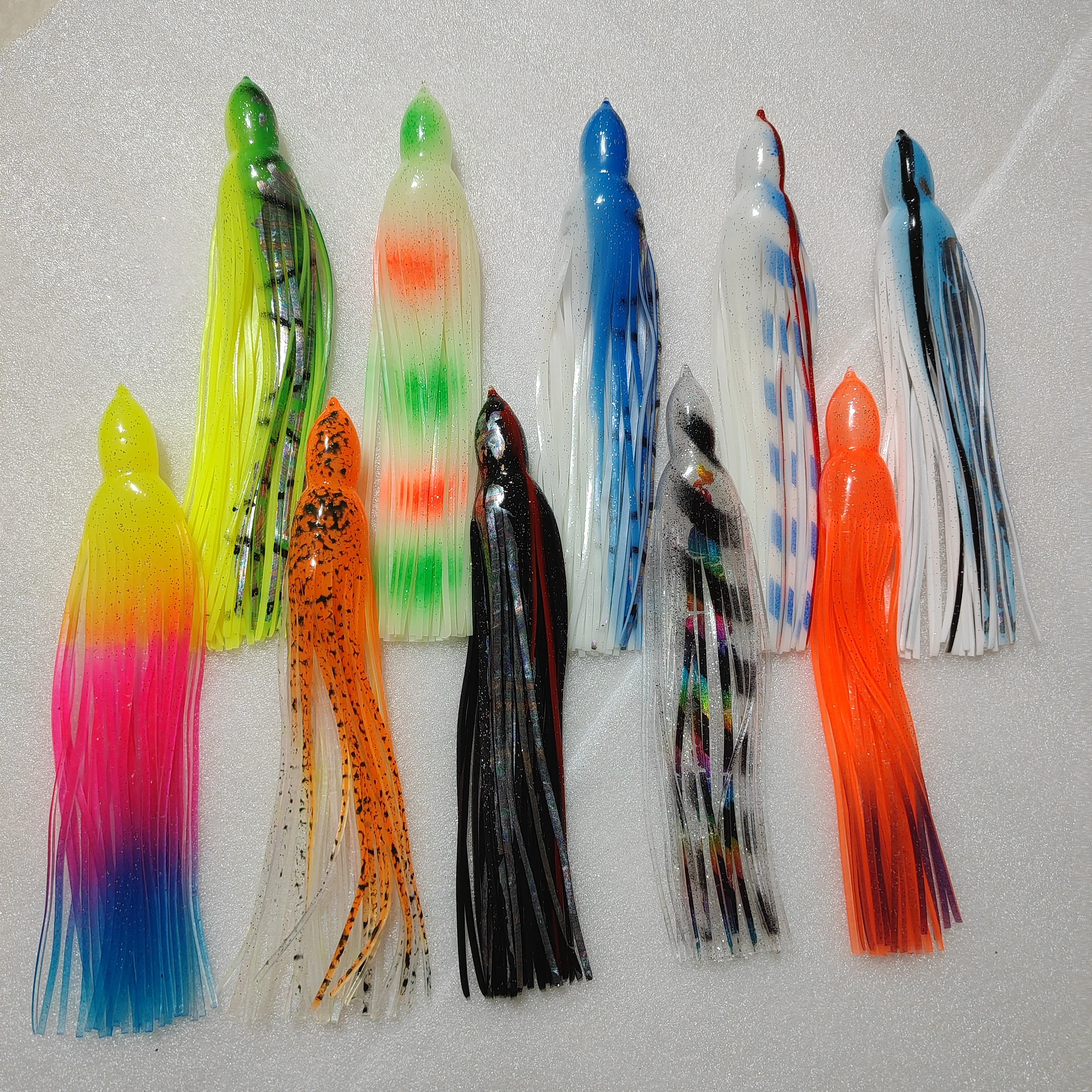 10pcs Replacement Octopus Skirts for Trolling Lure Skirt Octopus Soft Fishing Lure Rigged Skirt Marlin Tuna Mahi Fishing Bait
10pcs Replacement Octopus Skirts for Trolling Lure Skirt Octopus Soft Fishing Lure Rigged Skirt Marlin Tuna Mahi Fishing Bait