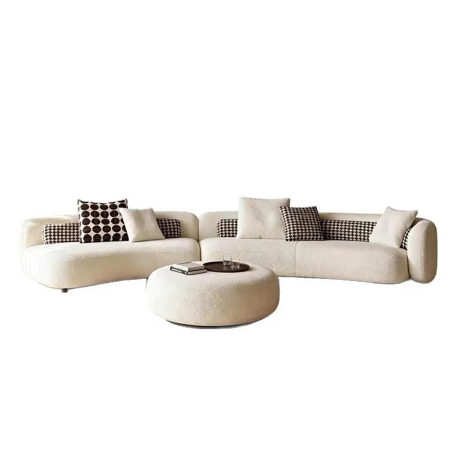Italian minimalist special-shaped large flat-floor villa module curved fabric sofa fully dismantled and washed
Italian minimalist special-shaped large flat-floor villa module curved fabric sofa fully dismantled and washed