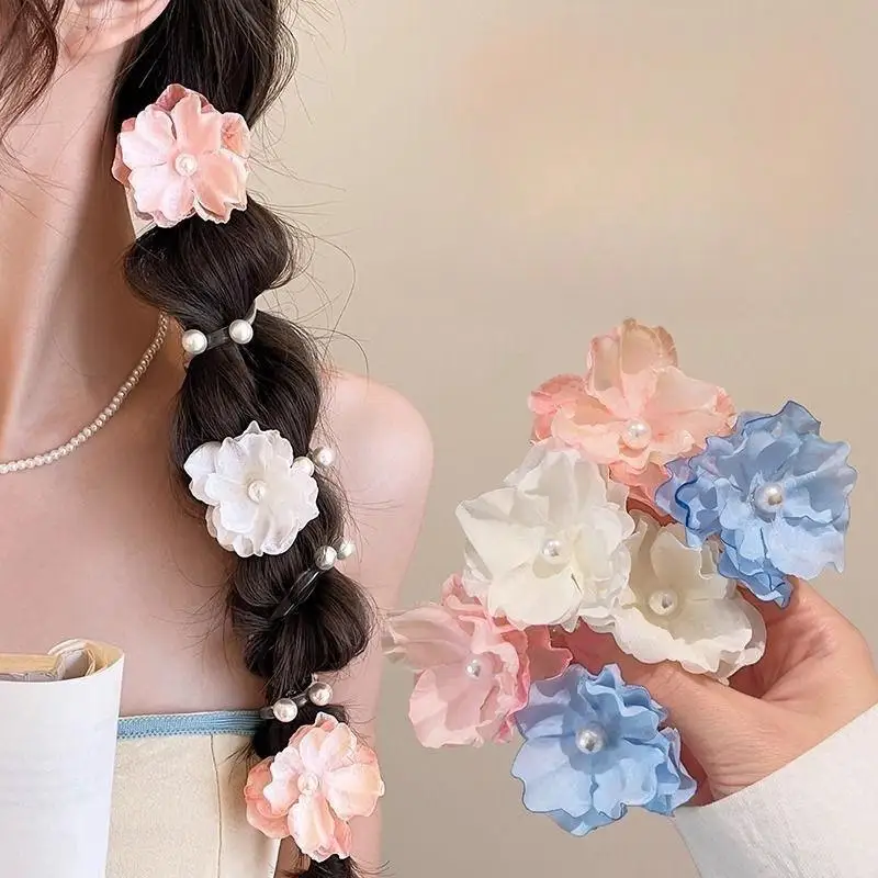 Exquisite Pearl Flower Hair Tie for Women Sweet Girls Ponytail Braids Korean Fashion Hair Accessories for Girls Student Gifts
Exquisite Pearl Flower Hair Tie for Women Sweet Girls Ponytail Braids Korean Fashion Hair Accessories for Girls Student Gifts