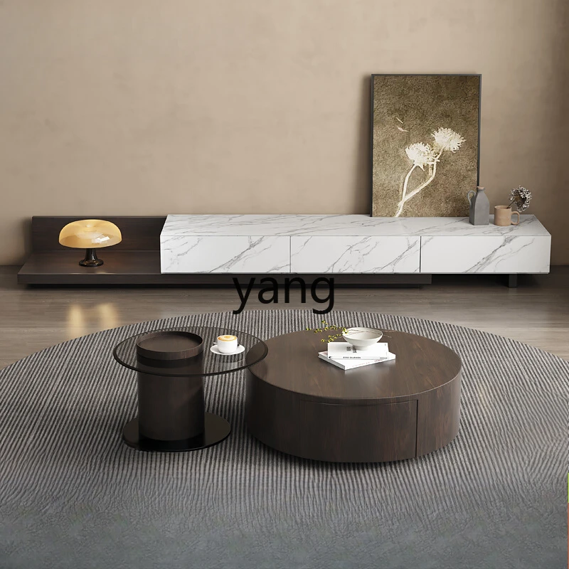LH minimalist tempered glass coffee table combination living room simple smoked round tea table
LH minimalist tempered glass coffee table combination living room simple smoked round tea table