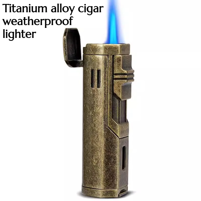 Titanium Alloy Material Anti-wind Direct-fired Cigar Lighter Portable and High-end Men's Gift Cigar Accessory
Titanium Alloy Material Anti-wind Direct-fired Cigar Lighter Portable and High-end Men's Gift Cigar Accessory