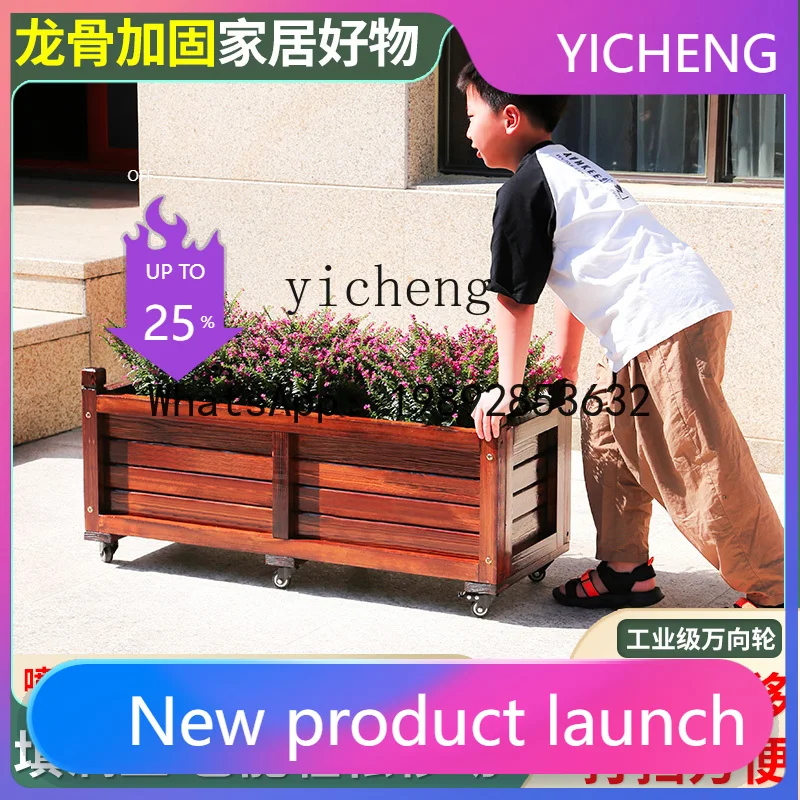 X3 Carbonized Anti-Corrosion Wood Flower Box Outdoor Courtyard Balcony Vegetable Box Mobile Large Planting Box
X3 Carbonized Anti-Corrosion Wood Flower Box Outdoor Courtyard Balcony Vegetable Box Mobile Large Planting Box
