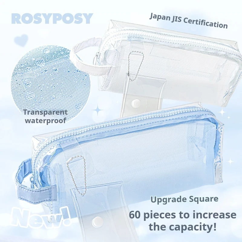 Cute Transparent Simple Pencil Cases Kawaii Large-Capacity Pen Bags School Students Stationery Pvc Cosmetic Bag School Supplies
Cute Transparent Simple Pencil Cases Kawaii Large-Capacity Pen Bags School Students Stationery Pvc Cosmetic Bag School Supplies