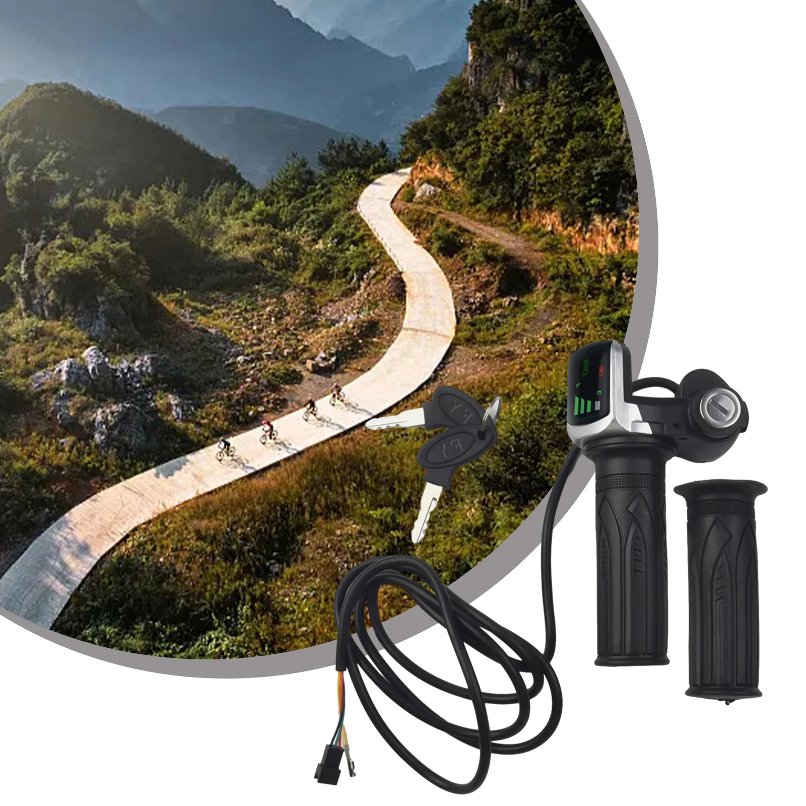 Grip Handlebar Bicycle Handlebar Bicycle Handlebar LED Display Throttle 5pin ABS + Rubber Bicycle Practical To Use
Grip Handlebar Bicycle Handlebar Bicycle Handlebar LED Display Throttle 5pin ABS + Rubber Bicycle Practical To Use