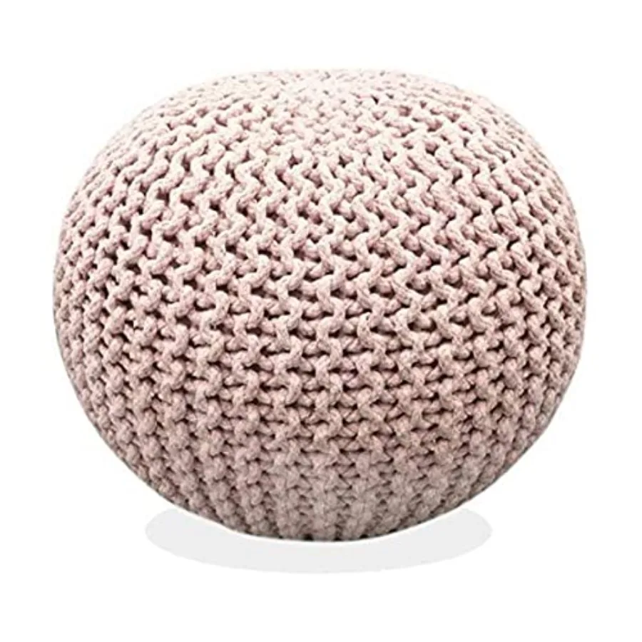 Round Pouf Ottoman Hand Knitted 100% Cotton Pouf Feet Stool - Knitted Bean Bag - Floor Chair for Living Room Bedroom - Feet Res
Round Pouf Ottoman Hand Knitted 100% Cotton Pouf Feet Stool - Knitted Bean Bag - Floor Chair for Living Room Bedroom - Feet Res