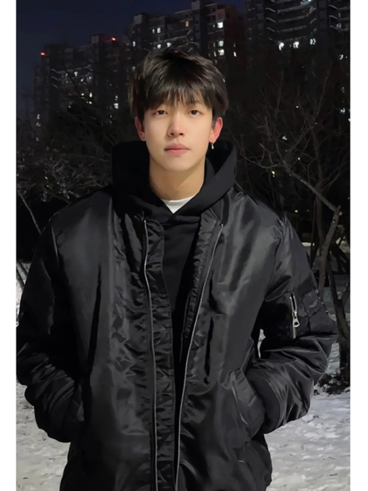 Bla Cleanfit Baseball Sle Jaet Men's Spring Autumn Pilot Coat Youthful Streetwear Zipper Closure Long Sve Windproof
Bla Cleanfit Baseball Sle Jaet Men's Spring Autumn Pilot Coat Youthful Streetwear Zipper Closure Long Sve Windproof