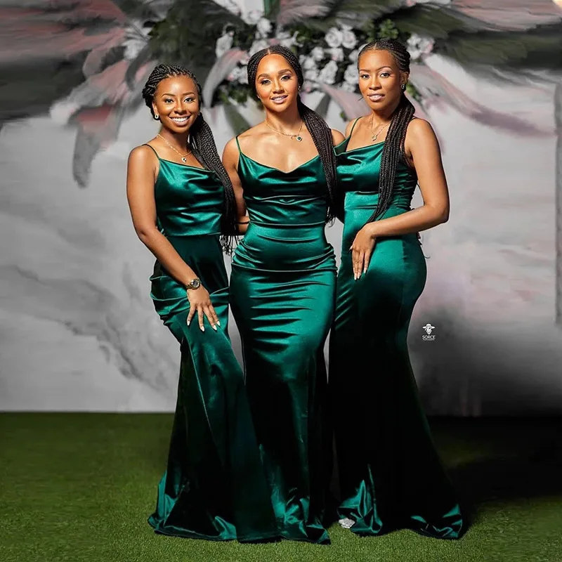 Dark Green Bridesmaid Dresses Spaghetti Straps Mermaid Maid Of Honor Gowns Wedding Party Dress Robe de Mariage
Dark Green Bridesmaid Dresses Spaghetti Straps Mermaid Maid Of Honor Gowns Wedding Party Dress Robe de Mariage