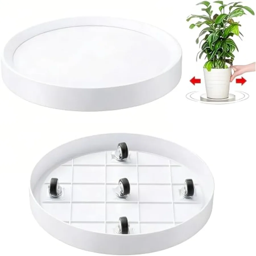 2Pack Plant Caddy with Hidden Wheels, 14.8 Inch Round Plant Stand, White Mobile Tray for Large Flower Pots, Air Purifiers and I
2Pack Plant Caddy with Hidden Wheels, 14.8 Inch Round Plant Stand, White Mobile Tray for Large Flower Pots, Air Purifiers and I