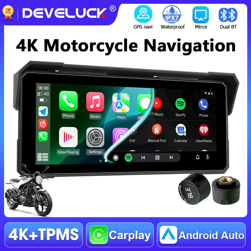8.1" Motorcycle DVR GPS Navigation Carplay Screen Android Auto IPX7 Waterproof Dual Bluetooth TPMS Moto Accessories Monitor
8.1" Motorcycle DVR GPS Navigation Carplay Screen Android Auto IPX7 Waterproof Dual Bluetooth TPMS Moto Accessories Monitor