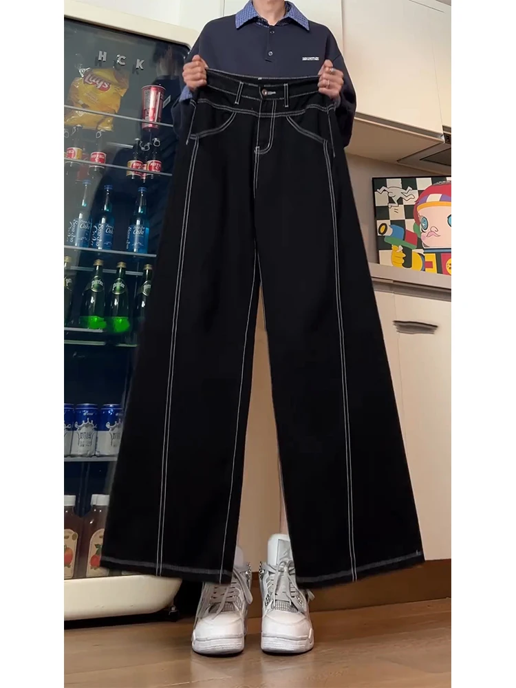 Men's Design Sensation Flared Jeans High Waist Straight Leg Original Blue Denim Spring Autumn High Stitching Wide Leg Pants
Men's Design Sensation Flared Jeans High Waist Straight Leg Original Blue Denim Spring Autumn High Stitching Wide Leg Pants