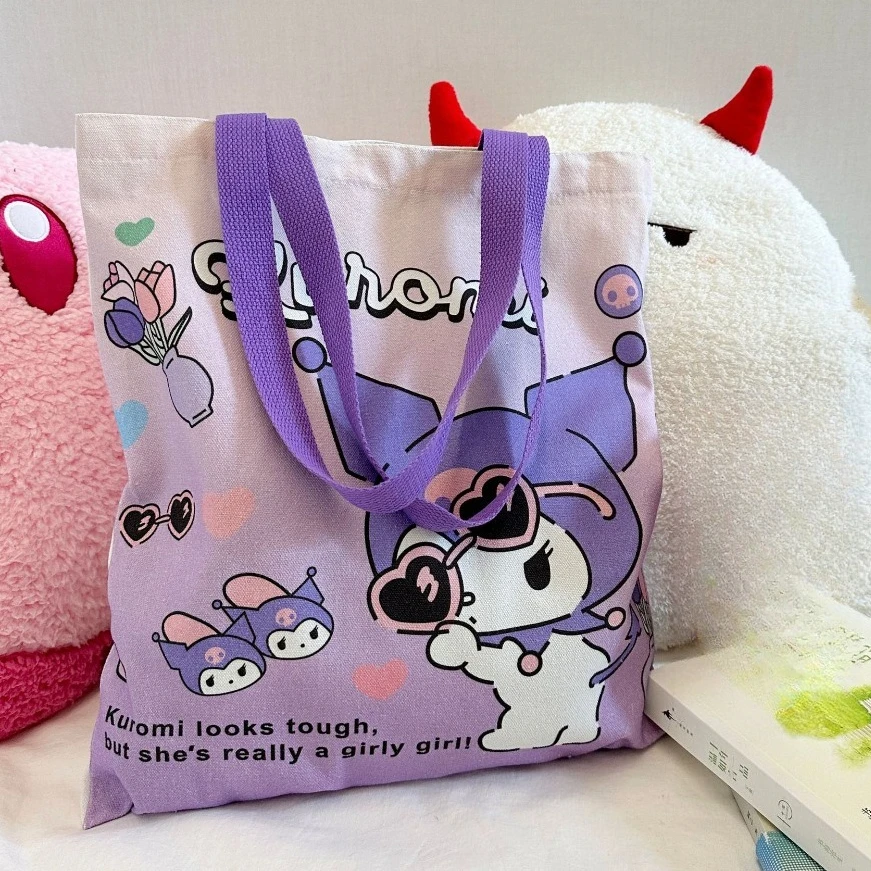 Kawaii Sanrio Canvas Bag Kuromi Hello kitty Cinnamoroll Women's Shoulder Bags Casual Large Capacity Shopping Bag
Kawaii Sanrio Canvas Bag Kuromi Hello kitty Cinnamoroll Women's Shoulder Bags Casual Large Capacity Shopping Bag