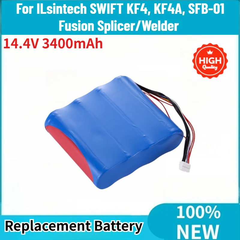 100% New High Quality Replacement Battery KF4, KF4A 14.4V 3400mAh For ILsintech SWIFT KF4, KF4A, SFB-01 Fusion Splicer/Welder
100% New High Quality Replacement Battery KF4, KF4A 14.4V 3400mAh For ILsintech SWIFT KF4, KF4A, SFB-01 Fusion Splicer/Welder