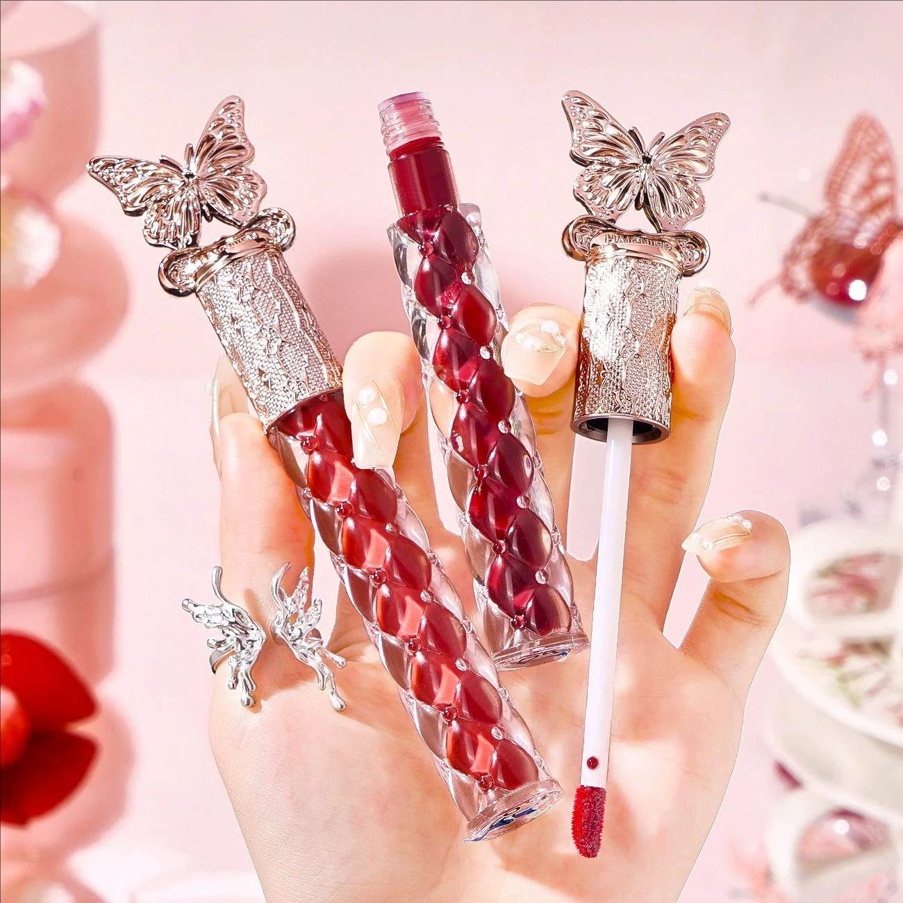 4 Colors Lip Gloss Liquid Lip Oil Cosmetic Lipstick Long Lasting Hydrating Moisturising Waterproof Matte Lacquer Lip Gloss
4 Colors Lip Gloss Liquid Lip Oil Cosmetic Lipstick Long Lasting Hydrating Moisturising Waterproof Matte Lacquer Lip Gloss