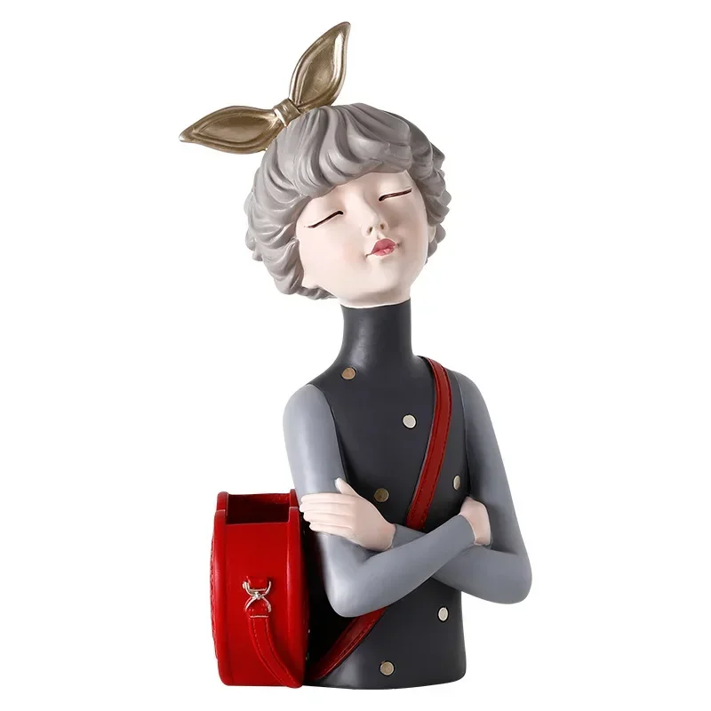 Luxury Bowknot Modern Girl Ornaments Porch Living Room Flower Arrangement Decoration Bedroom Lipstick Cosmetics Storage Gifts
Luxury Bowknot Modern Girl Ornaments Porch Living Room Flower Arrangement Decoration Bedroom Lipstick Cosmetics Storage Gifts