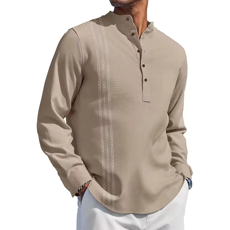 American European New Fashion Men's Long Sleeve O-neck Casual Trendy Loose Printed Cotton Linen Sweatshirts Male Undershirts Top
American European New Fashion Men's Long Sleeve O-neck Casual Trendy Loose Printed Cotton Linen Sweatshirts Male Undershirts Top