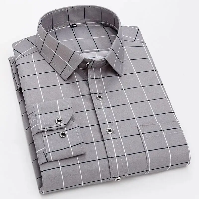 Spring Fashion Korean Casual Shirt Men's Square Collar Print Plaid Button Patchwork Pocket Simple Versatile Thin Long Sleeve Top
Spring Fashion Korean Casual Shirt Men's Square Collar Print Plaid Button Patchwork Pocket Simple Versatile Thin Long Sleeve Top