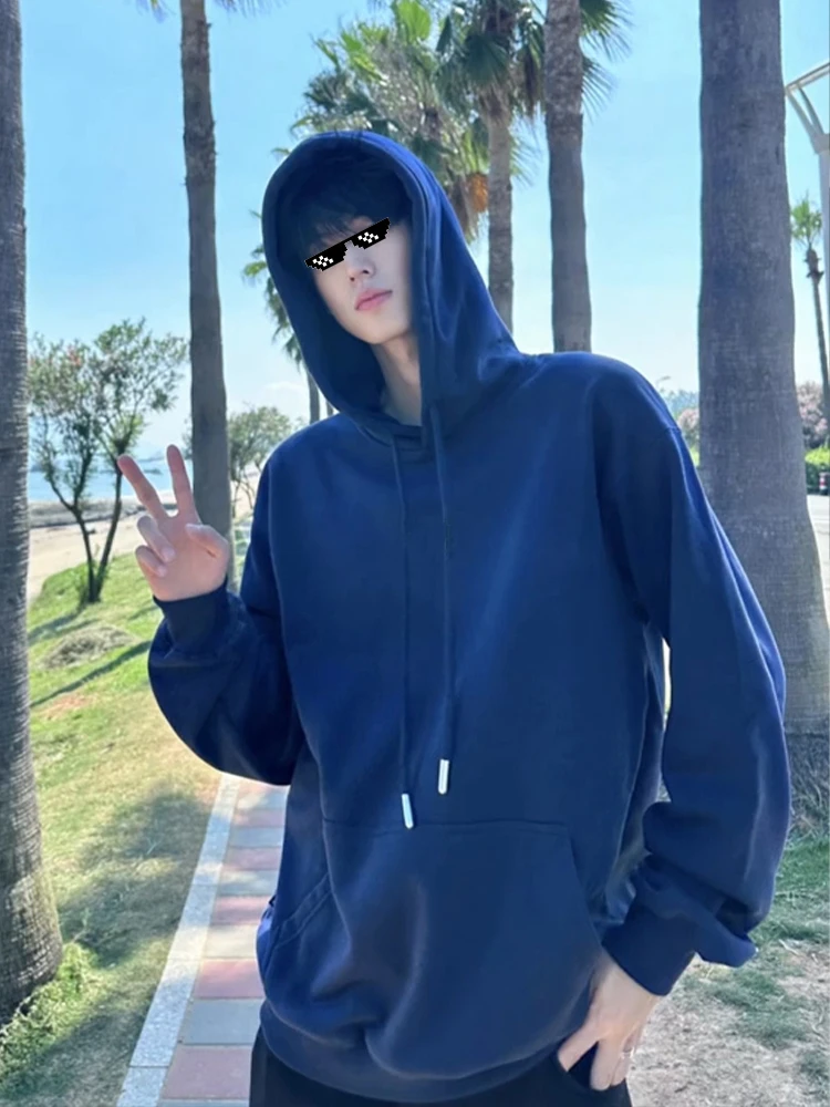 Heavyweight Hoodie Men's Loose Fit Casual Style Blue Sweatshirt Couple's Outerwear Comfortable Breathable Anti-Wrinkle Cotton
Heavyweight Hoodie Men's Loose Fit Casual Style Blue Sweatshirt Couple's Outerwear Comfortable Breathable Anti-Wrinkle Cotton