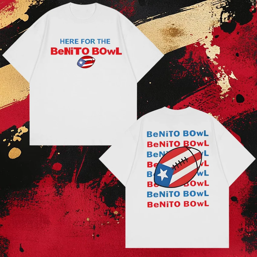 Benito Bowl Bad Bunny Graphics print Tops Unisex Bad Rabbit Super Bowl 2026 Tour short sleeve T-shirts Men women Fleece T shirt
Benito Bowl Bad Bunny Graphics print Tops Unisex Bad Rabbit Super Bowl 2026 Tour short sleeve T-shirts Men women Fleece T shirt