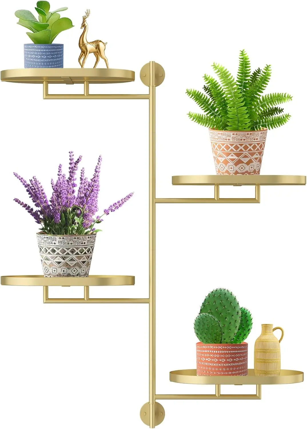 Window Rotating Plant Stand Shelf 4-Tier Gold Metal Floating Shelves Wall Mount Planter Holder Modern Home Decor Gifts
Window Rotating Plant Stand Shelf 4-Tier Gold Metal Floating Shelves Wall Mount Planter Holder Modern Home Decor Gifts
